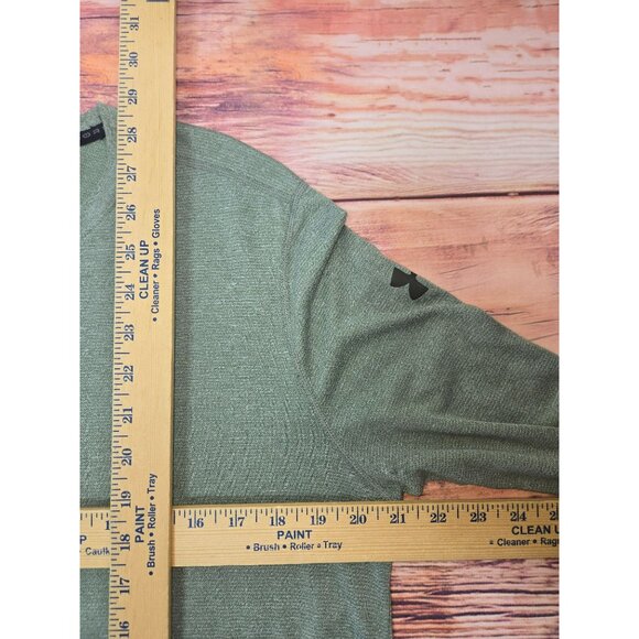 Under Armour Mens HeatGear Long Sleeve T-Shirt Large Olive Green - Picture 8 of 8
